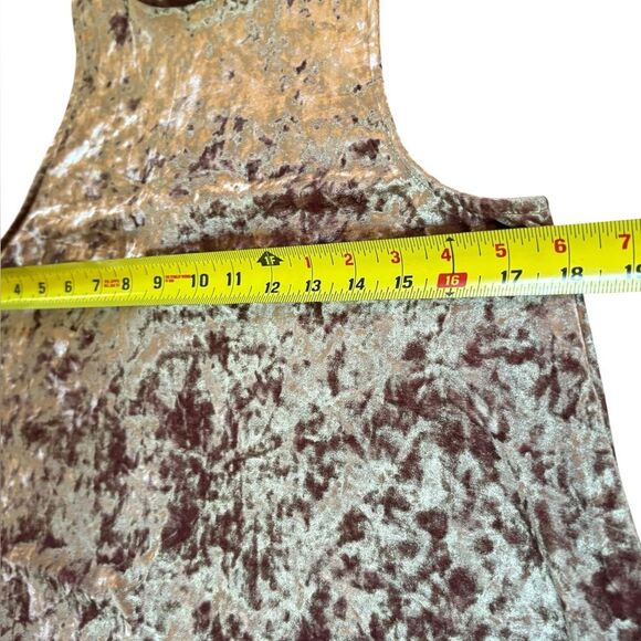 Cynthia Rowley Sleeveless Mini Dress Crushed Velvet High Neck Womens Small Pink - Picture 8 of 9